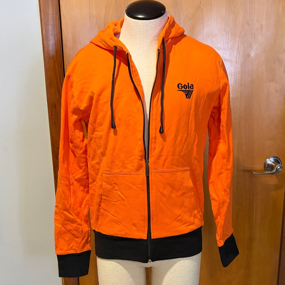 Gola Vibrant Orange Hoodie with Black Trim NWT Size M